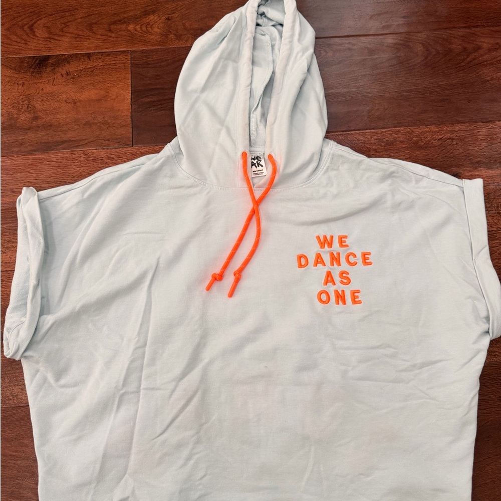 Zumba Fitness Light Gray Hoodie with Orange Accents